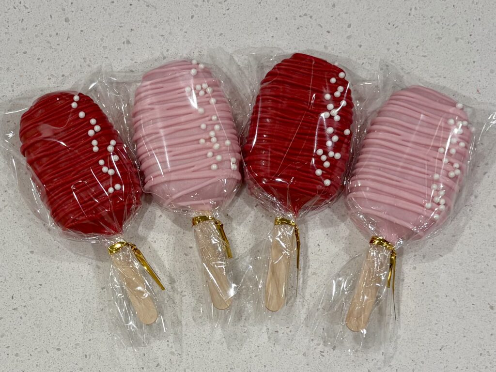 red pink side sprinkle small batch