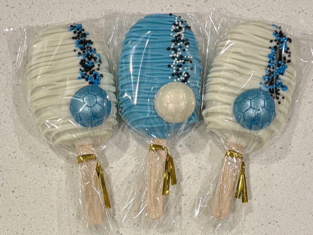 blue soccer both side sprinkles