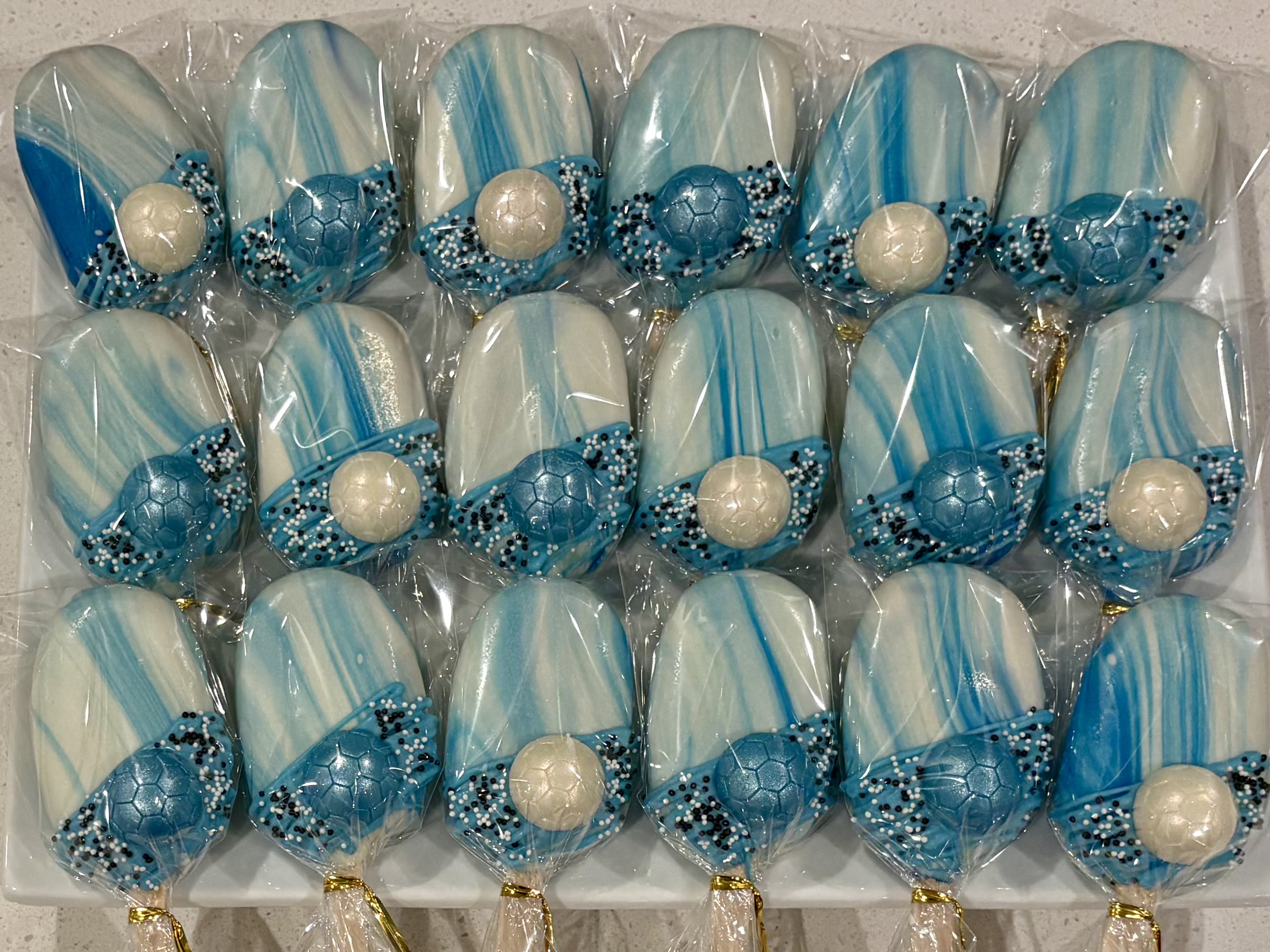 blue soccer large marble batch