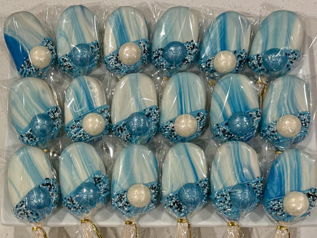 blue soccer large marble batch 2