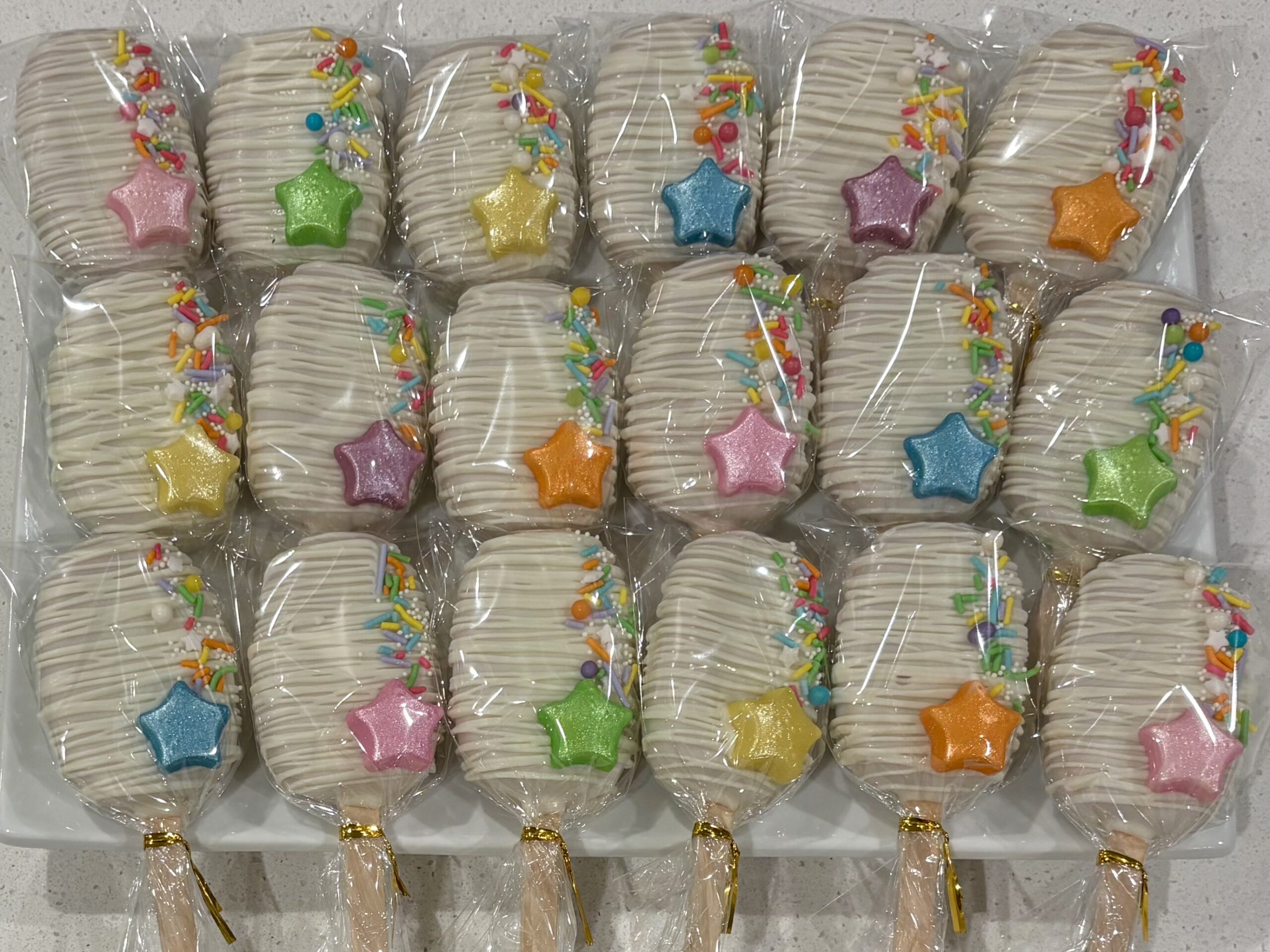 colorful star side sprinkle large batch